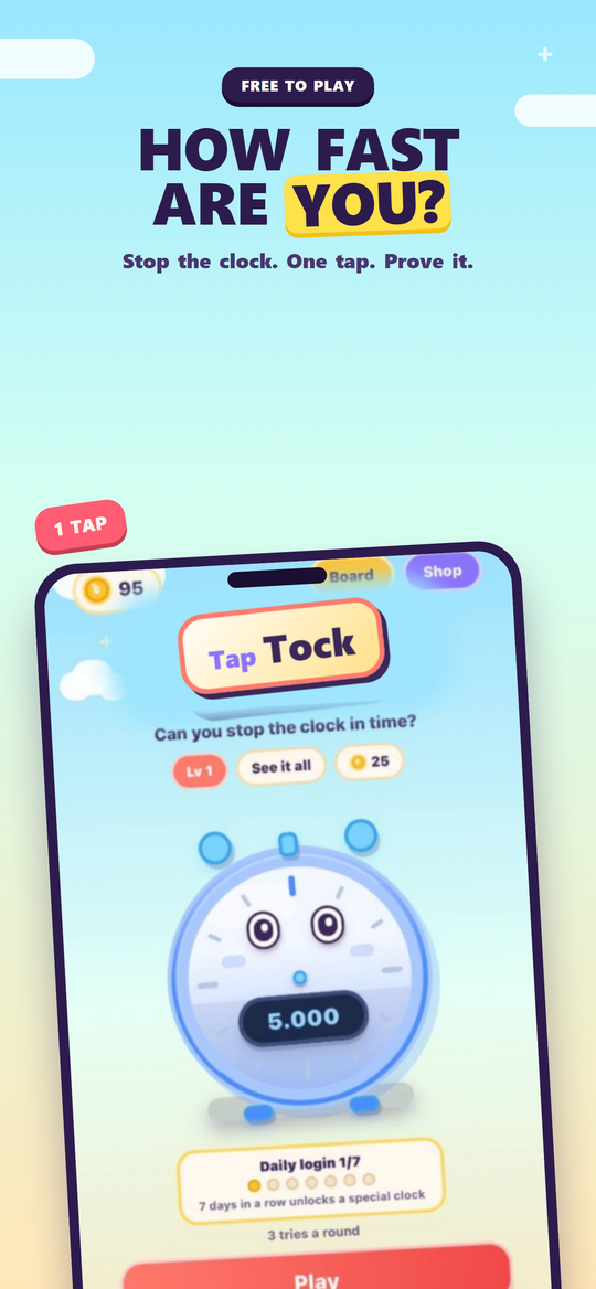 Tap Tock home screen